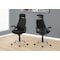Monarch Specialties Office Chair, Adjustable Height, Swivel, Ergonomic, Armrests, Computer Desk, Work, Metal, Black I 7268 - alternate 3